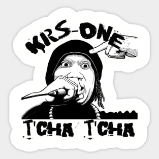 KRS-ONE Shirt - T'Cha T'Cha Sticker